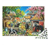Rural Farm 1000 Pezzi Jigsaw Puzzle Recycled Farm Animals Senior Puzzles Party Game Props Developing Children‘s Intelligence Educativo Divertente 38x26cm/1000pcs
