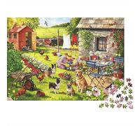 Rural Garden Puzzle for Adultos 1000 Pezzi Recycled Country Pets Puzzles per Anziani Difficile E Stimolante Ottima Idea Regalo for Women 38x26cm/1000pcs