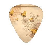 Rural Honey Bees Flowers Plettri per chitarra Set da 12 pezzi per chitarra acustica, chitarra elettrica, contrabbasso, ukulele
