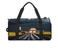 Rural Roads - Borsa da palestra per uomo e donna, impermeabile, grande borsone per allenamento da viaggio