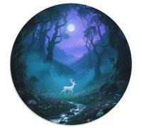 Rural Scenery 1000 Pieces Round Puzzles Creative Jigsaw Impossible Hard Difficult Challenging for Adults And Kids Unique Challenge Game 1000pcs (67.5x67.5cm)