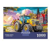 Rural Tractor Scene 1000 Pezzi Bundle Puzzle Colorful Cartoon Illustration Puzzle Cartone Extra Spesso - Preferito Dai Collezionisti, Relax Mentale, Pause Ufficio, Viaggio E Regali Festivi 70x50cm/100