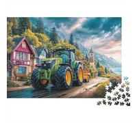 Rural Tractor Scene 1000 Pezzi Carta Vintage Countryside Painting Puzzle Per Adolescenti Resistente Ai Graffi Allenamento Cerebrale Regalo Di Compleanno 70x50cm/1000pcs