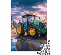 Rural Tractor Scene 1000 Pezzi Carta Vintage Farm Landscape Style Puzzle Per Adolescenti Resistente Ai Graffi Allenamento Cerebrale Regalo Di Compleanno 38x26cm/1000pcs