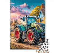 Rural Tractor Scene 1000 Pezzi Cartone Opaco Vintage Farm Landscape Art Puzzle Per Adulti Resistente Ai Graffi Allenamento Cerebrale Regalo Perfetto Relax 38x26cm/1000pcs