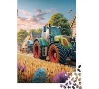 Rural Tractor Scene 1000 Pezzi Cartone Vintage Farm Landscape Style Puzzle Per Adulti Resistente Ai Graffi Allenamento Cerebrale Regalo Perfetto Ecologico 52x38cm/1000pcs