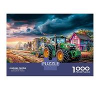 Rural Tractor Scene 1000 Pezzi Puzzle Classico Vintage Countryside Painting Puzzle Per Adulti Cartone Riciclato - Sfida Educativa, Gioco in Casa, Regalo Geniale Per I Principianti 52x38cm/1000pcs