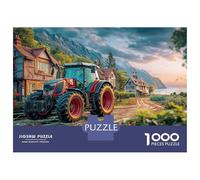 Rural Tractor Scene 1000 Pezzi Puzzle Per Adulti Digital Art Landscape Puzzle Premium Cartone Riciclato - Sfida Educativa, Gioco in Casa, Regalo Geniale Per Bambini Principianti 38x26cm/1000pcs