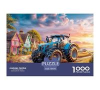 Rural Tractor Scene Durable Construction Vintage Countryside Art Style Ideal Leisure Activity, Suitable for Improving Problem Solving Abilities 70x50cm/1000pcs