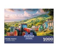 Rural Tractor Scene Durable Interlocking Pieces Vibrant Countryside Illustration Fun Hobby for Spare Time, Evenings, Weekends And Holiday Breaks 38x26cm/1000pcs