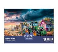 Rural Tractor Scene Durable Interlocking Pieces Vintage Countryside Painting Fun Hobby for Spare Time, Evenings, Weekends And Holiday Breaks 38x26cm/1000pcs