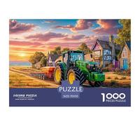 Rural Tractor Scene Durable Interlocking Pieces Vintage Countryside Painting Fun Hobby for Spare Time, Evenings, Weekends And Holiday Breaks 70x50cm/1000pcs