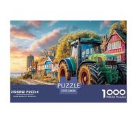 Rural Tractor Scene Durable Interlocking Pieces Vintage Farm Landscape Fun Hobby for Spare Time, Evenings, Weekends And Holiday Breaks 38x26cm/1000pcs