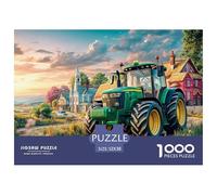 Rural Tractor Scene Durable Paper Construction Vibrant Countryside Illustration Fun Challenging Game, Suitable for Adults And Teenagers in Relaxing Hours 52x38cm/1000pcs