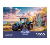 Rural Tractor Scene Durable Paper Construction Vintage Countryside Style Fun Challenging Game, Suitable for Adults And Teenagers in Relaxing Hours 70x50cm/1000pcs