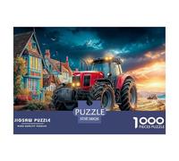 Rural Tractor Scene Durable Paper Construction Vintage Farm Art Style Fun Challenging Game, Suitable for Adults And Teenagers in Relaxing Hours 38x26cm/1000pcs