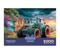 Rural Tractor Scene Non Fading Material Modern Farm Vehicle Style Fun Relaxing Activity, Reducing Anxiety And Enjoying Calm Time 70x50cm/1000pcs