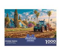 Rural Tractor Scene Pezzi Adattamento Sicuro Vintage Farm Landscape Style Scelta Regalo Perfetta Per Compleanni, Anniversari E Occasioni Speciali 38x26cm/1000pcs