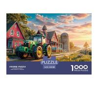 Rural Tractor Scene Pezzi Cartone Ben Realizzati Vintage Countryside Illustration Ottimo Per Allenamento Mentale, Memoria E Relax A Casa 52x38cm/1000pcs