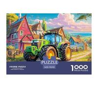Rural Tractor Scene Pezzi Cartone Spessi E Resistenti Cartoon Farm Landscape Style Perfetto Per Migliorare Concentrazione, Pazienza E Pensiero Logico Nel Tempo Libero 70x50cm/1000pcs