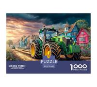 Rural Tractor Scene Pezzi Cartone Spessi E Resistenti Vibrant Village Scene Perfetto Per Migliorare Concentrazione, Pazienza E Pensiero Logico Nel Tempo Libero 70x50cm/1000pcs