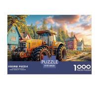 Rural Tractor Scene Precise Cutting Pieces Vintage Farm Vehicle Style Eco Friendly Cardboard, Ideal for Stress Relief And Mental Calmness in Daily Life 38x26cm/1000pcs