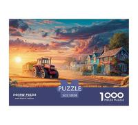Rural Tractor Scene Premium Paper Pastoral Countryside Art Style Interlocking Design, Ideal Hobby for Stress Relief, Relaxation And Home Entertainment 52x38cm/1000pcs