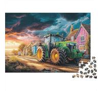 Rural Tractor Scene Puzzle 1000 Pezzi Per Adulti, 1000 Pezzi Fantasy Countryside Illustration Sfida Capricciosa Giochi Educativi Giochi Per La Decorazione Della Casa 38x26cm/1000pcs