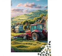 Rural Tractor Scene Puzzle 1000 Pezzi Vibrant Countryside Illustration Puzzle Adulti Impegnativo E Difficile Per Straordinario Regalo Per Amore E Amico 70x50cm/1000pcs