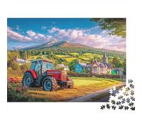 Rural Tractor Scene Puzzle A 1000 Pezzi Per Adulti, Puzzle A 1000 Pezzi Pastoral Countryside Art Grandi Regali Per La Decorazione Della Casa 38x26cm/1000pcs