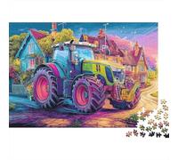Rural Tractor Scene Puzzle Da 1000 Pezzi Vibrant Digital Art Style Perfetto Per Le Serate Di Puzzle in Famiglia, Adulti E Bambini 52x38cm/1000pcs