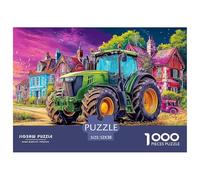 Rural Tractor Scene Quality Cardboard Material Vibrant Countryside Illustration Classic Puzzle Game, Family Sharing And Indoor Entertainment 52x38cm/1000pcs