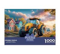 Rural Tractor Scene Quality Paper Material Vintage Farm Landscape Excellent Hobby for Quiet Time, Weekends And Holiday Relaxation 38x26cm/1000pcs