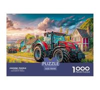 Rural Tractor Scene Safe Cardboard Material Vintage Countryside Painting Fun Challenging Experience, Great for Adults And Older Teenagers Alike 70x50cm/1000pcs