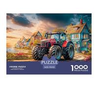 Rural Tractor Scene Safe Cardboard Material Vintage Countryside Painting Fun Challenging Experience, Great for Adults And Older Teenagers Alike 70x50cm/1000pcs