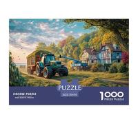 Rural Tractor Scene Safe Cardboard Material Vintage Farm Landscape Fun Challenging Experience, Great for Adults And Older Teenagers Alike 70x50cm/1000pcs