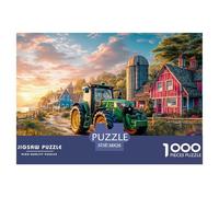 Rural Tractor Scene Safe Cardboard Material Vintage Farm Landscape Fun Challenging Experience, Great for Adults And Older Teenagers Alike 38x26cm/1000pcs