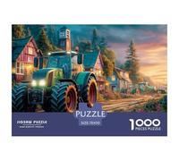 Rural Tractor Scene Safe Cardboard Material Vintage Farm Landscape Style Fun Challenging Experience, Great for Adults And Older Teenagers Alike 70x50cm/1000pcs