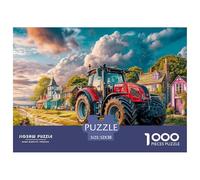 Rural Tractor Scene Securely Fitted Pieces Vibrant Countryside Illustration Suitable for Long Hour Relaxation, Brain Training And Personal Leisure Time 52x38cm/1000pcs