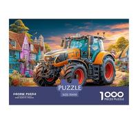 Rural Tractor Scene Securely Fitted Pieces Vibrant Village Landscape Suitable for Long Hour Relaxation, Brain Training And Personal Leisure Time 70x50cm/1000pcs