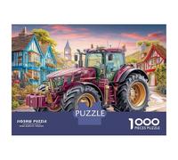 Rural Tractor Scene Set Puzzle Premium Da 1000 Pezzi, Vintage Farm Vehicle Art, Impossibile, Difficile, Stimolante, Stress, Migliore Regalo, Idea Regalo, Hobby, Tempo Libero 70x50cm/1000pcs