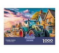 Rural Tractor Scene Smooth Pieces Vintage Farm Landscape Art Excellent Brain Training, Suitable for Family Entertainment And Personal Relaxation 52x38cm/1000pcs