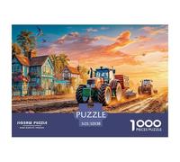 Rural Tractor Scene Smooth Surface Vintage Farm Landscape Style Excellent Hobby Gift, Adults, Teenagers And Puzzle Enthusiasts 52x38cm/1000pcs