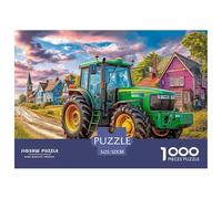 Rural Tractor Scene Sturdy Paper Pieces Vintage Farm Landscape Art Ideal for Training Logical Thinking, Memory And Concentration in Free Time 52x38cm/1000pcs