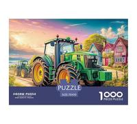 Rural Tractor Scene Sturdy Paper Pieces Vintage Farm Landscape Art Ideal for Training Logical Thinking, Memory And Concentration in Free Time 70x50cm/1000pcs