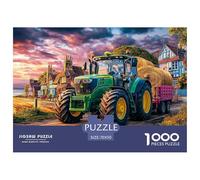 Rural Tractor Scene Sturdy Structure Vintage Countryside Painting Style Ideal Indoor Hobby, Helps Improve Focus, Patience And Hand Eye Coordination 70x50cm/1000pcs