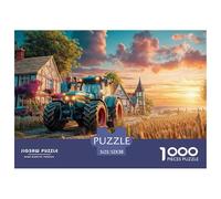 Rural Tractor Scene Sturdy Structure Vintage Farm Landscape Style Ideal Indoor Hobby, Helps Improve Focus, Patience And Hand Eye Coordination 52x38cm/1000pcs