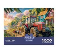 Rural Tractor Scene Thick Cardboard Pieces Vintage Farm Landscape Art Excellent for Training Memory, Concentration And Logical Thought Process 52x38cm/1000pcs