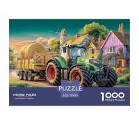 Rural Tractor Scene Thick Sturdy Cardboard Vintage Countryside Illustration Excellent Brain Game, Suitable for Improving Mental Flexibility And Focus 70x50cm/1000pcs