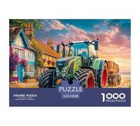 Rural Tractor Scene Thick Sturdy Cardboard Vintage Countryside Illustration Excellent Brain Game, Suitable for Improving Mental Flexibility And Focus 52x38cm/1000pcs